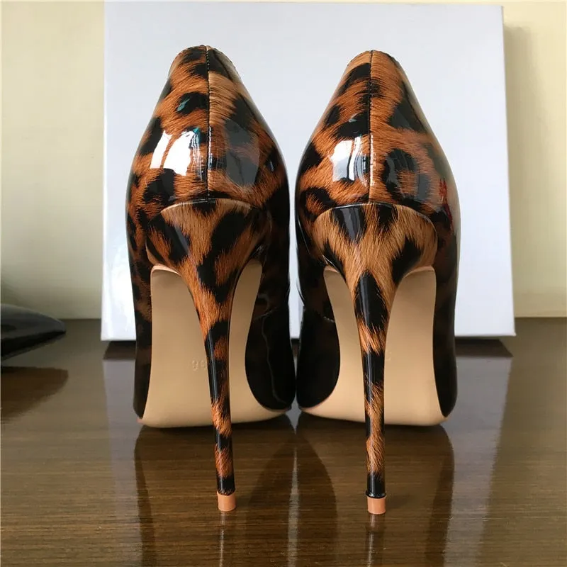 Craylorvans Top Quality Leopard Gradual Change Color Women Pumps Pointed Toe Thin High Heels 2018 New Fashion Luxury Women Shoes