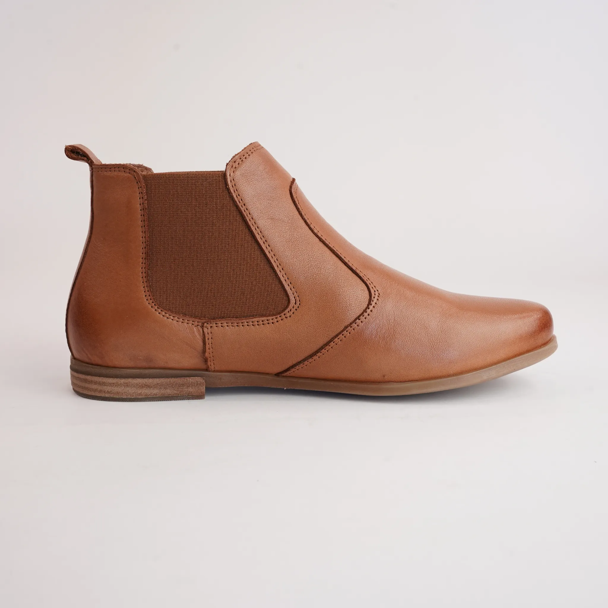 Crystal Coconut Leather Ankle Boots