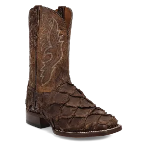 Dan Post Men's 11" Raymond Pirarucu Western Boot - Brown/Brown DP5011