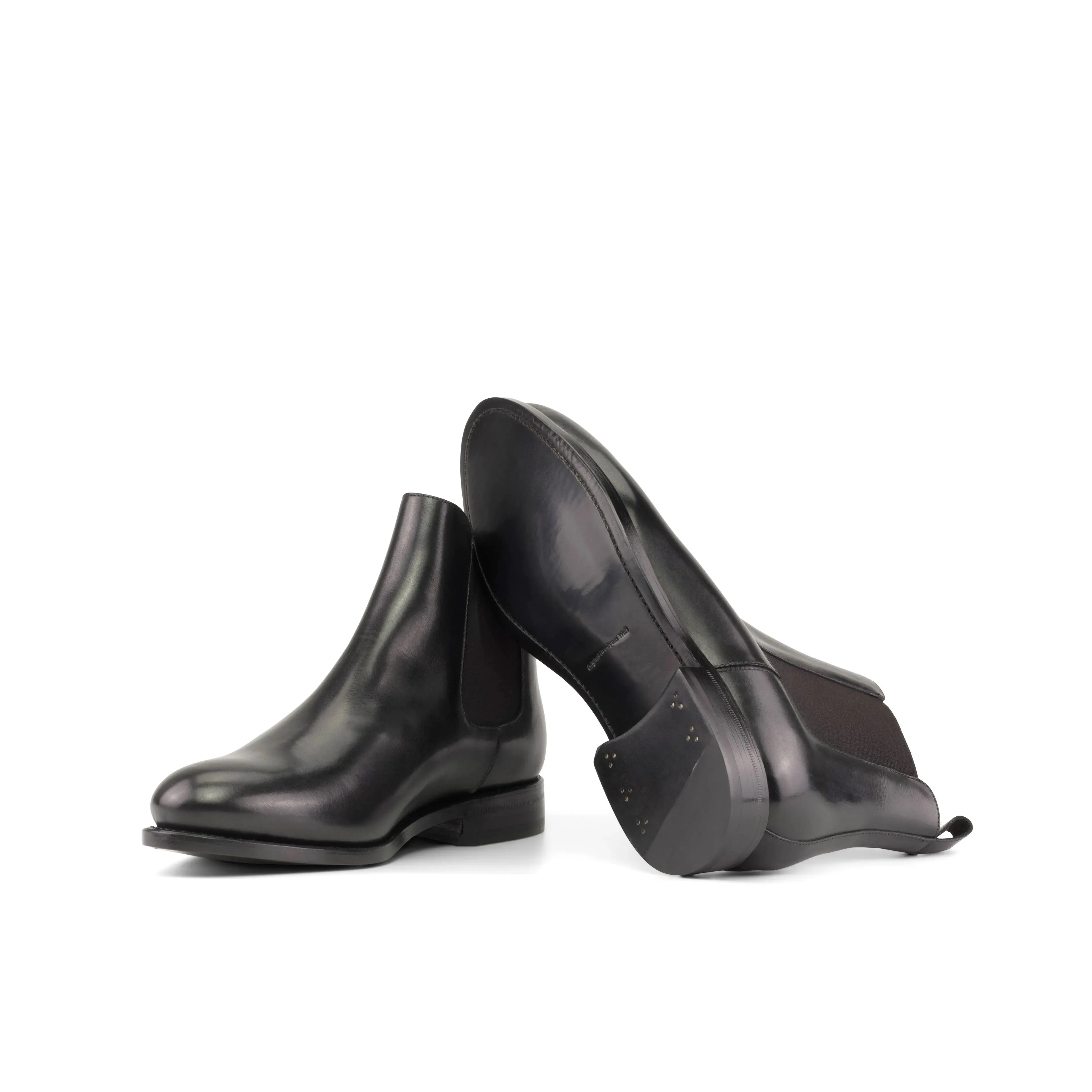 DapperFam Monza in Black Men's Italian Leather Chelsea Boot