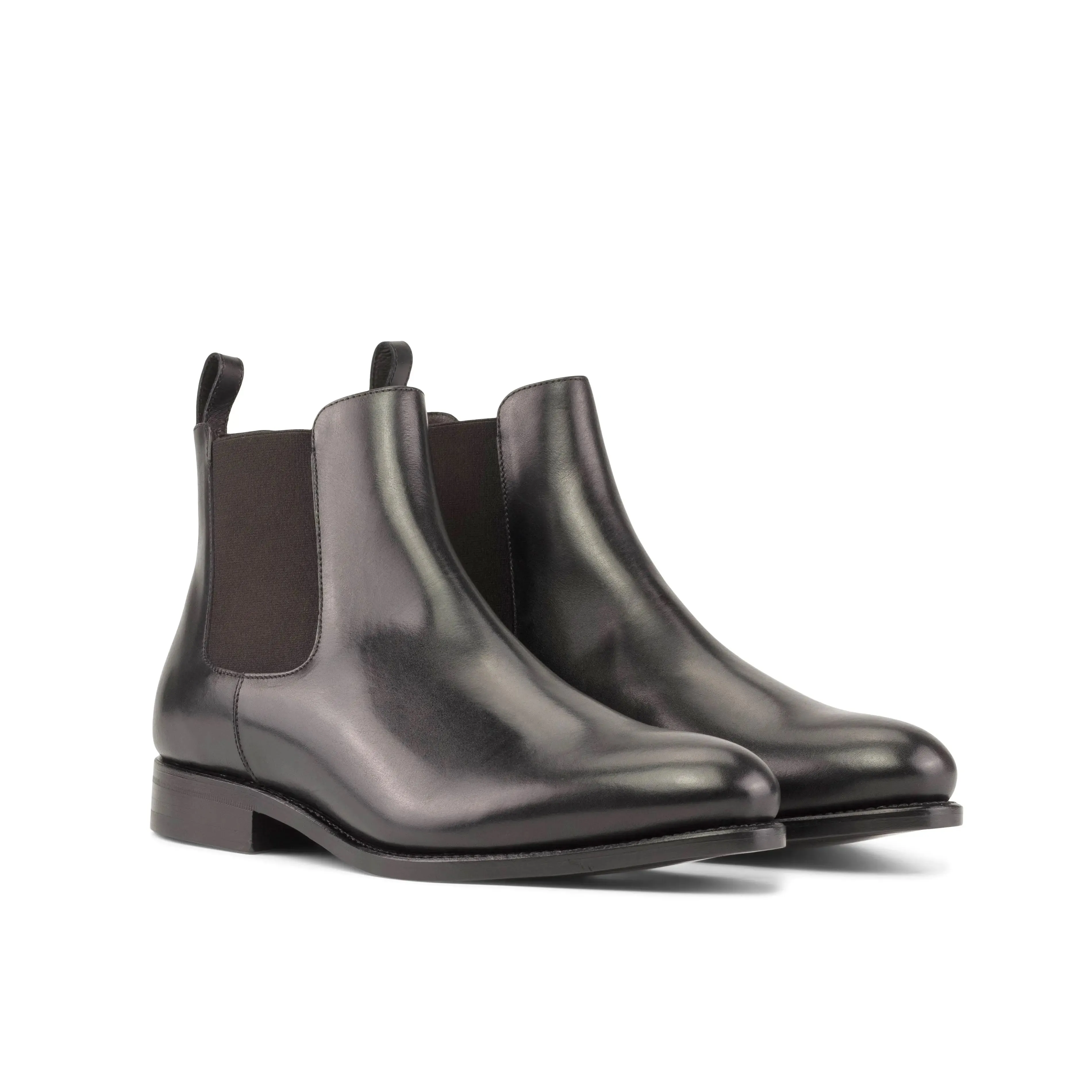 DapperFam Monza in Black Men's Italian Leather Chelsea Boot