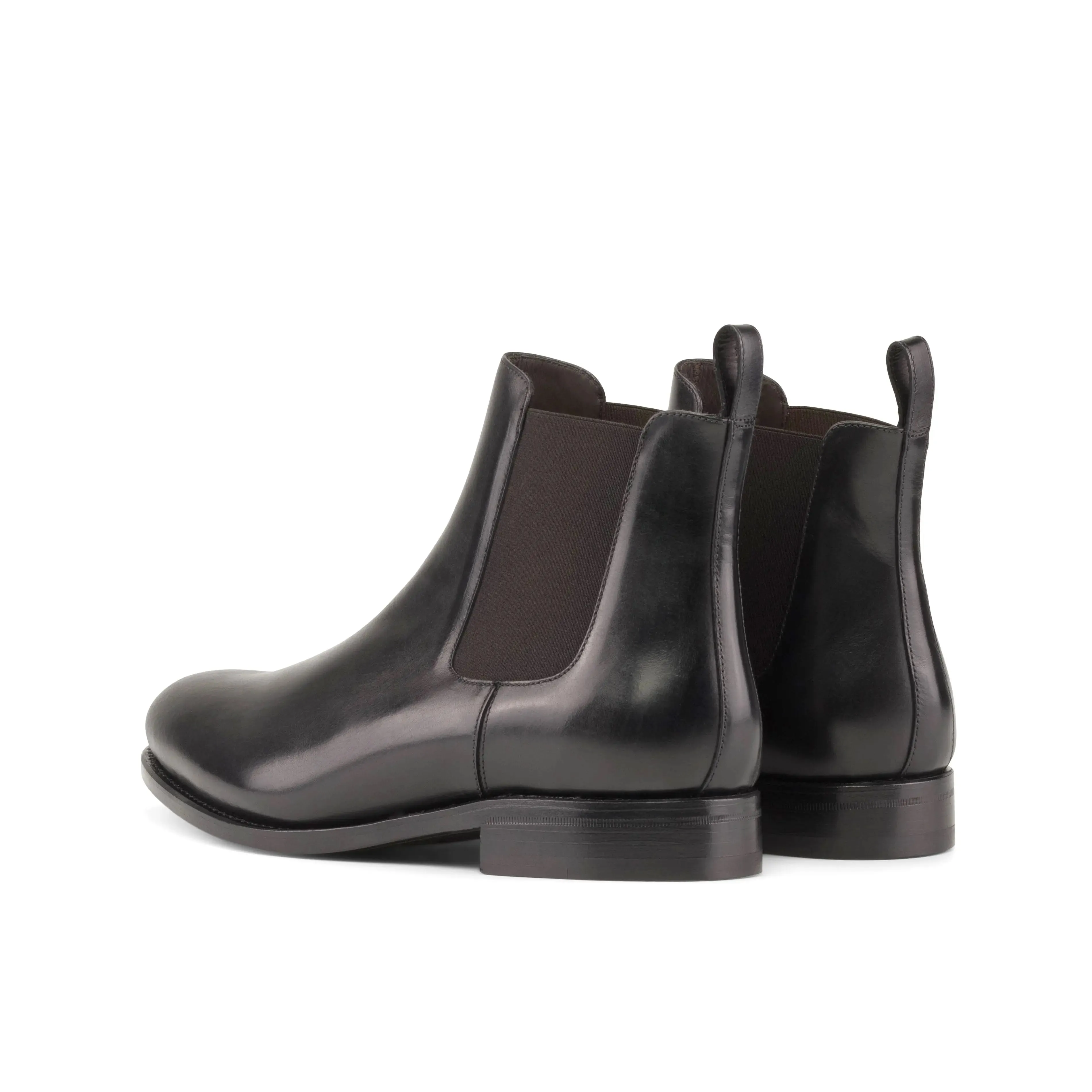 DapperFam Monza in Black Men's Italian Leather Chelsea Boot