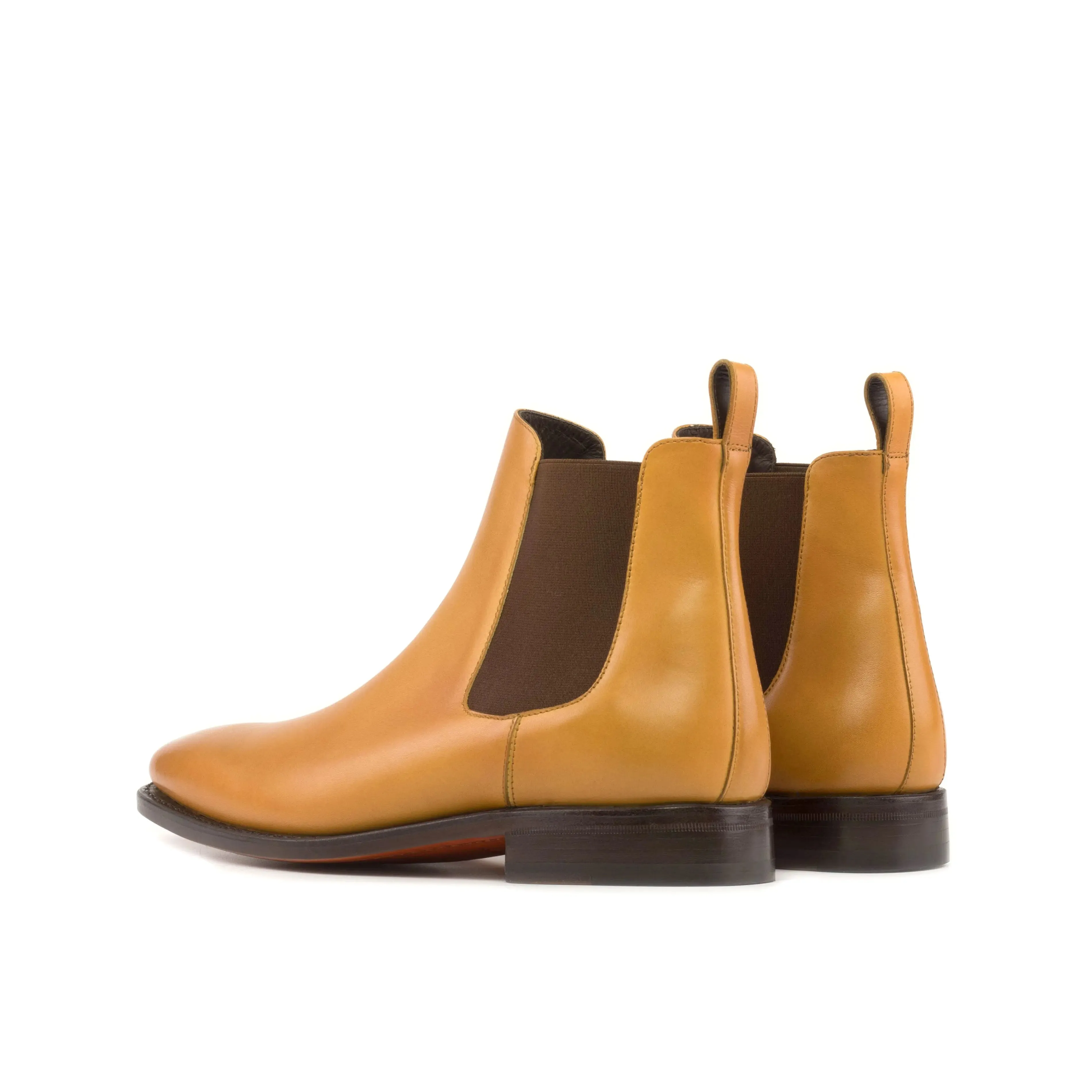DapperFam Monza in Orange Men's Chelsea Boot