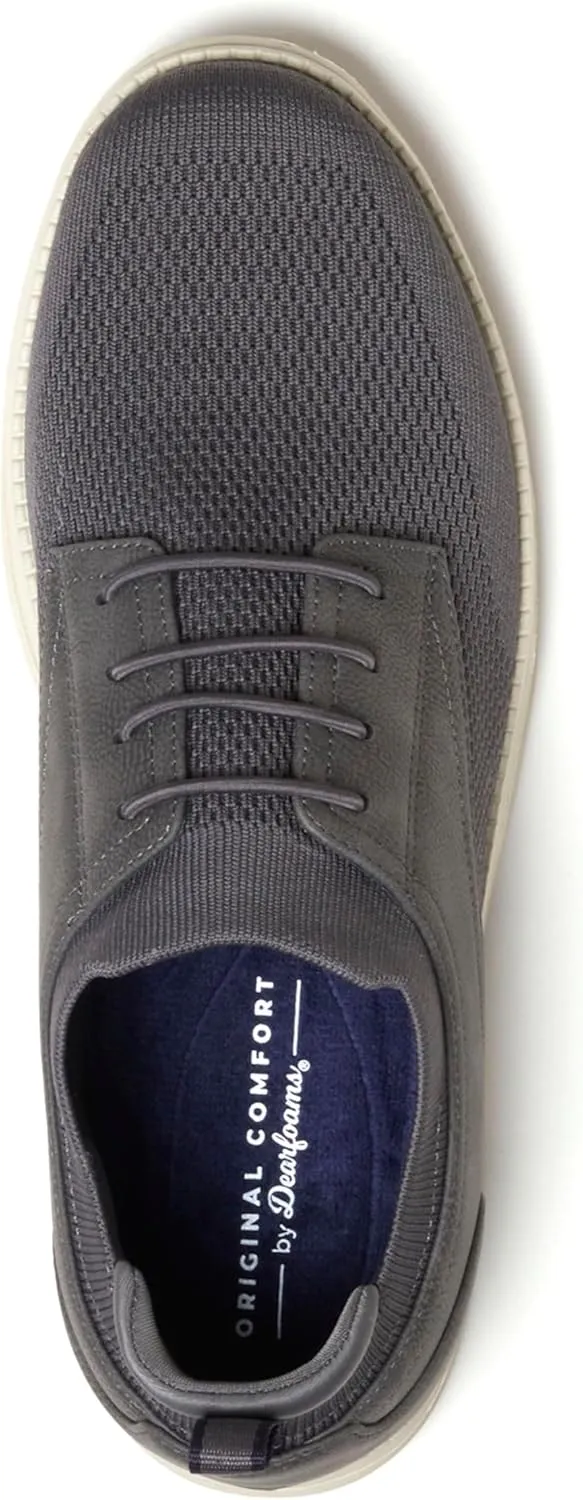 Dearfoams Men's Nash Slip on Oxford Lightweight, Breathable with Arch Support Dress Shoe