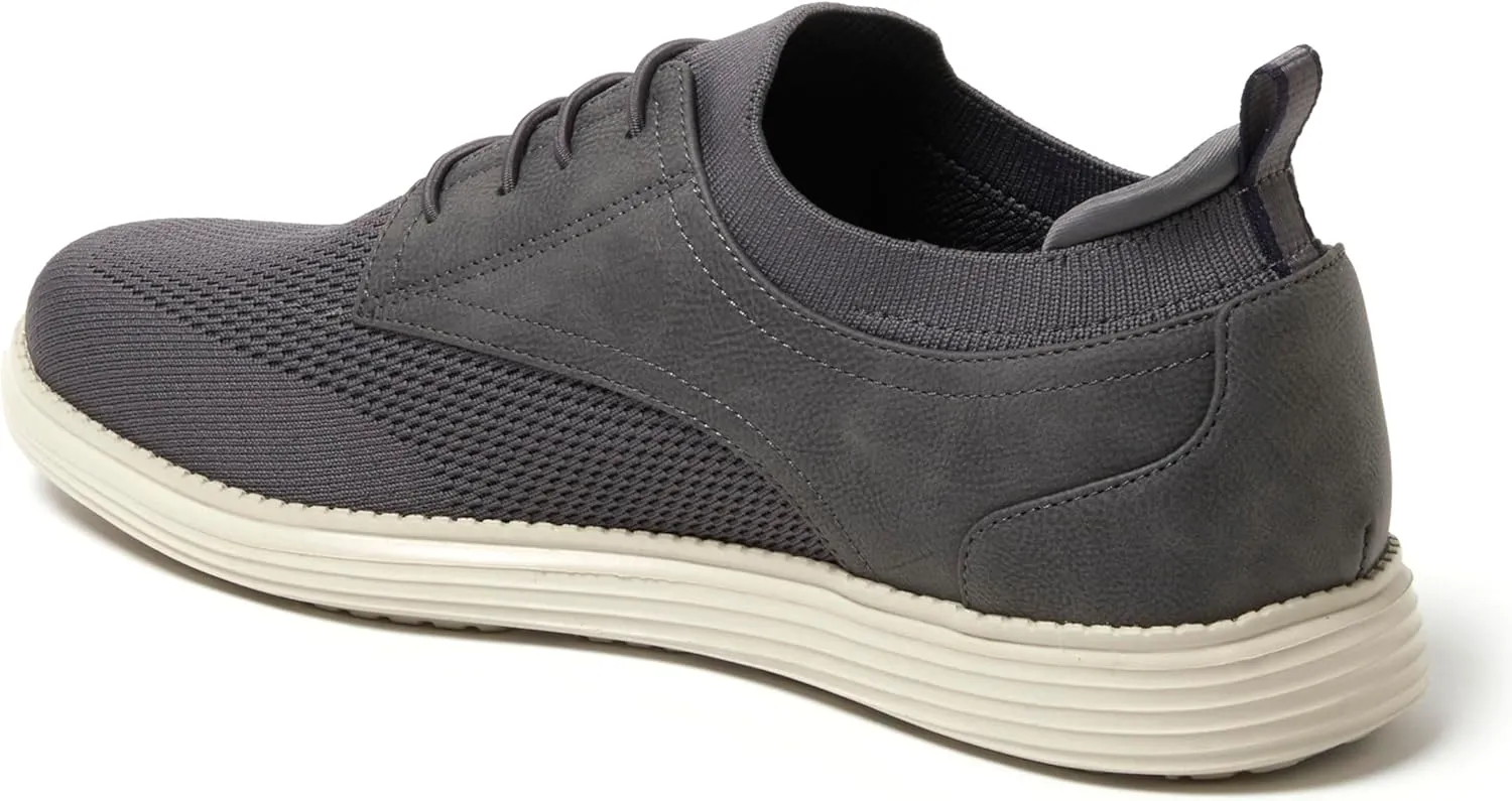 Dearfoams Men's Nash Slip on Oxford Lightweight, Breathable with Arch Support Dress Shoe