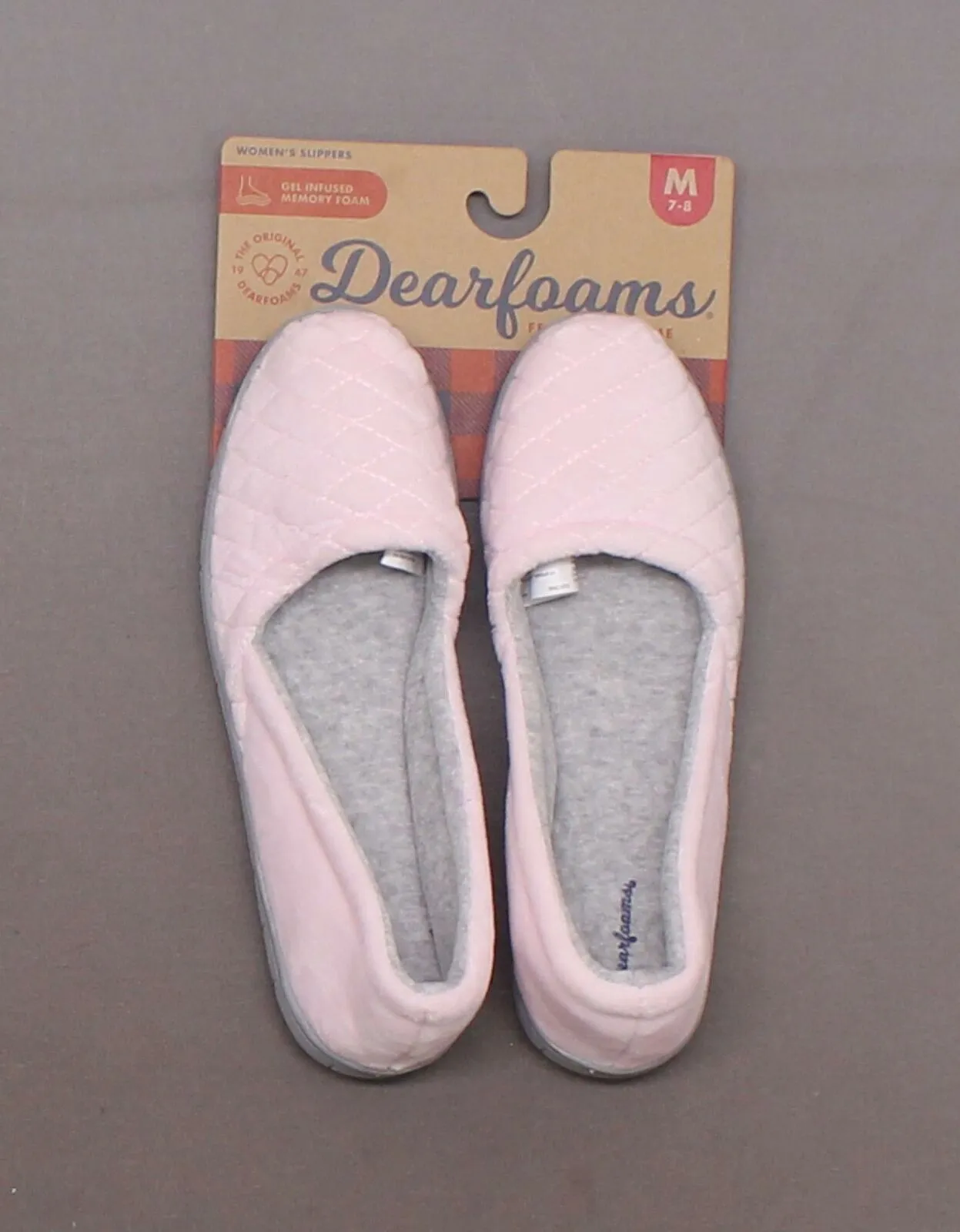 Dearfoams Women's Quilted Microfiber Velour Slippers