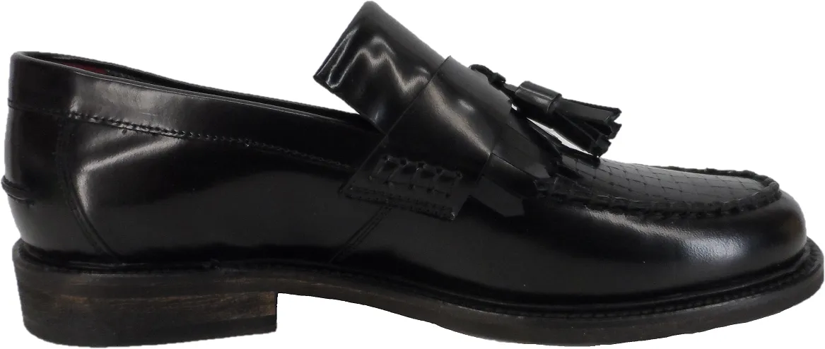 Delicious Junction Black Locky Mod SKA Loafers Shoes