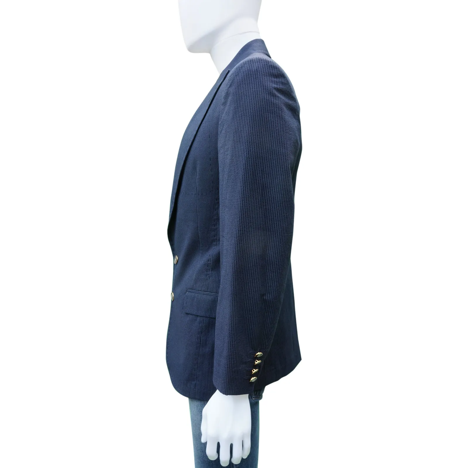 DOLCE & GABBANA STRIPED TWO-BUTTON BLAZER