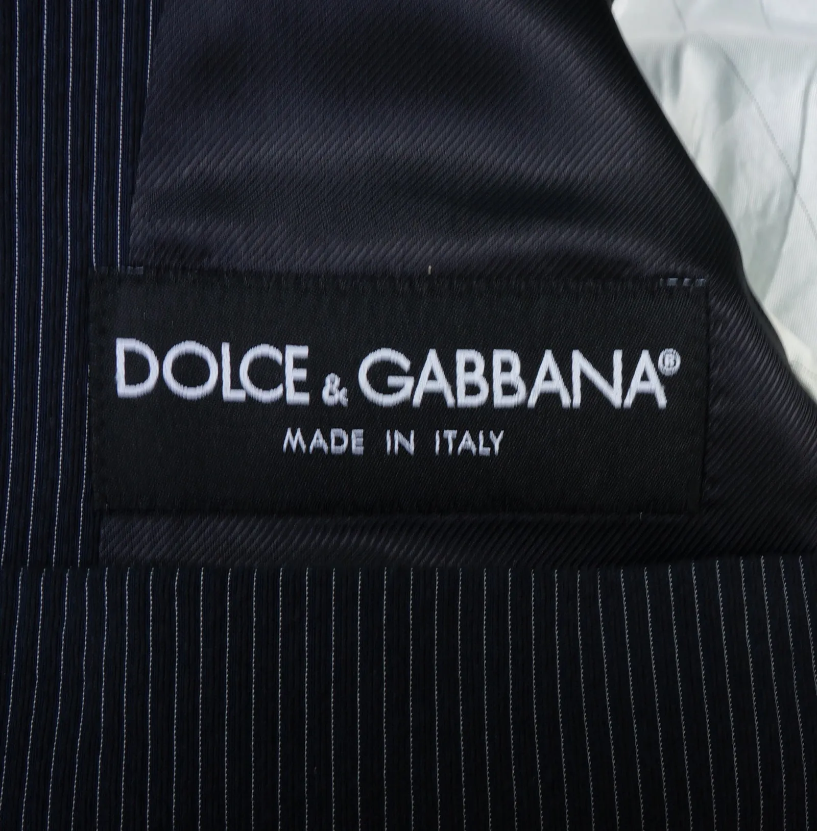 DOLCE & GABBANA STRIPED TWO-BUTTON BLAZER
