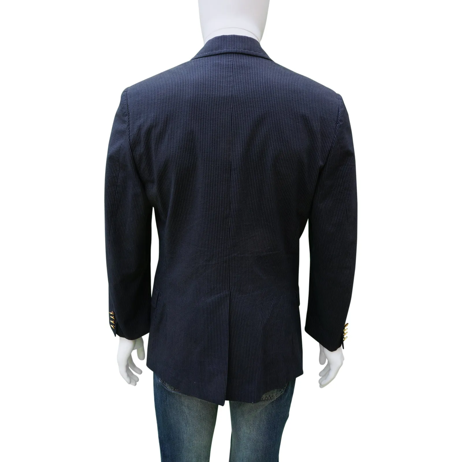 DOLCE & GABBANA STRIPED TWO-BUTTON BLAZER