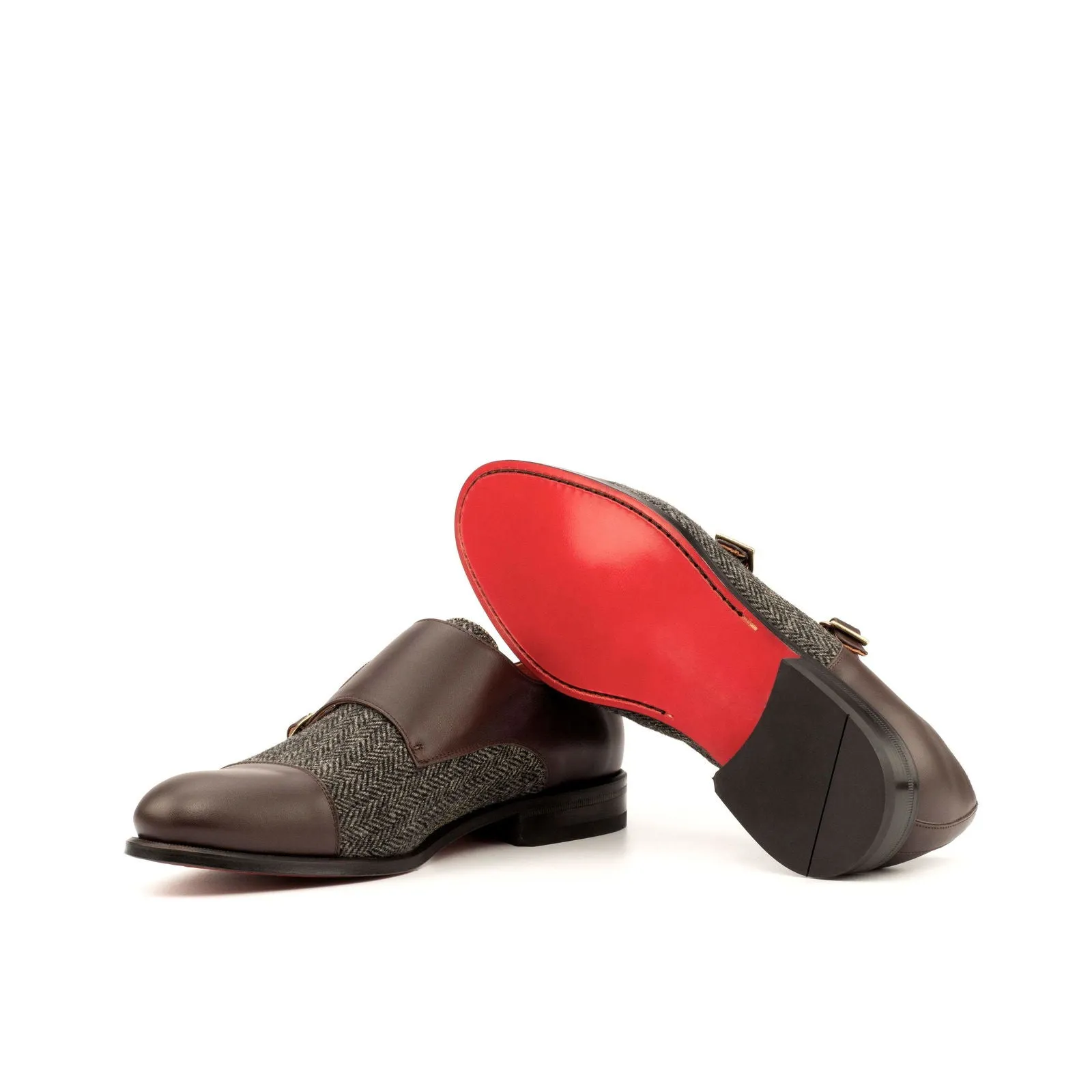 Double Monk-Box Calf, Sartorial, Dark Brown