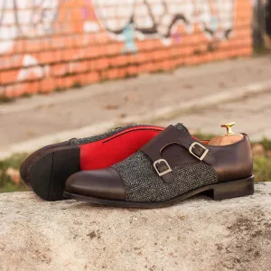 Double Monk-Box Calf, Sartorial, Dark Brown