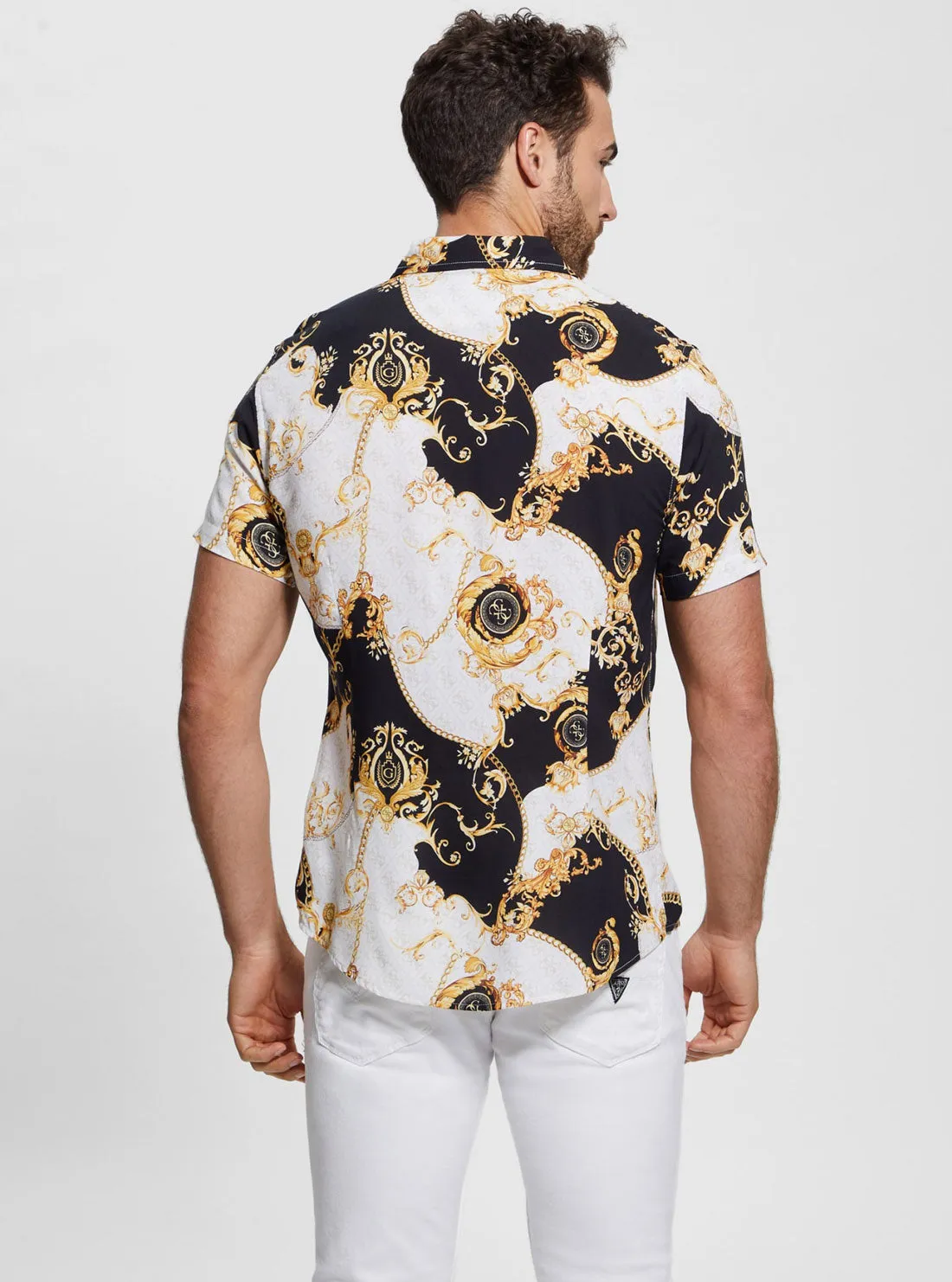 Eco Gold Chain Print Short Sleeve Shirt