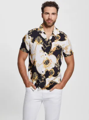 Eco Gold Chain Print Short Sleeve Shirt