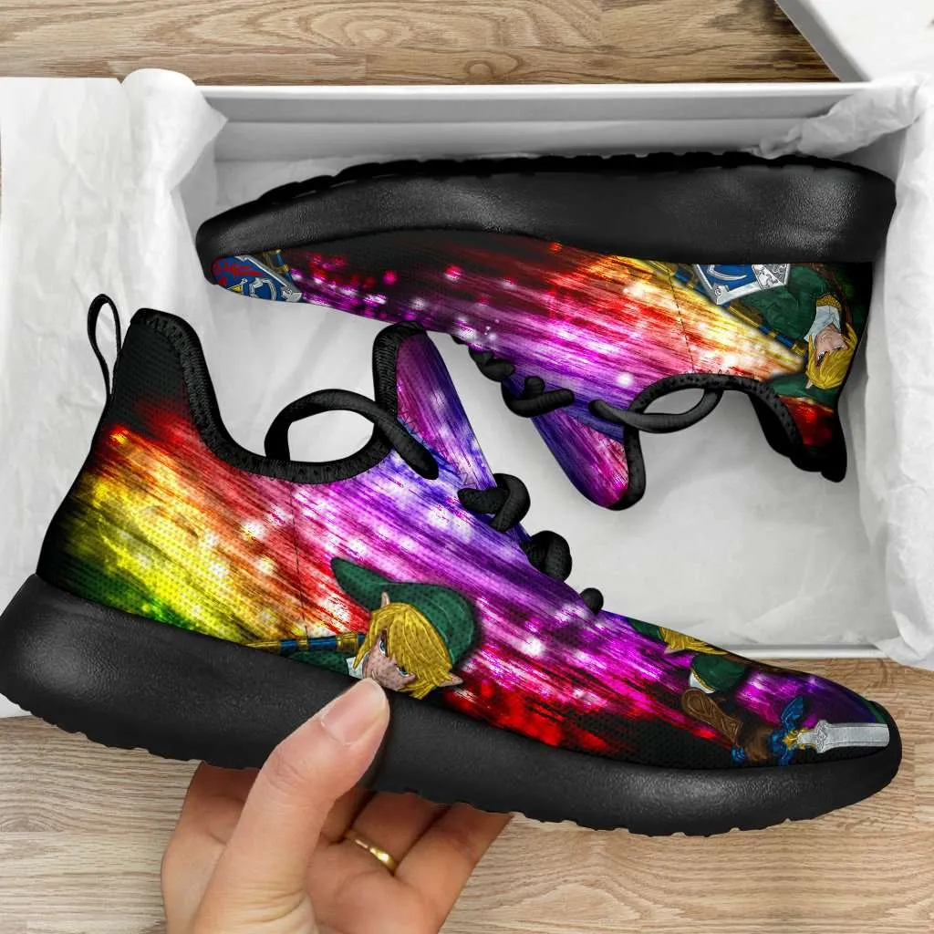 Fan Art Inspired by Legend of Zelda Video Game Series Mesh Knit Sneakers