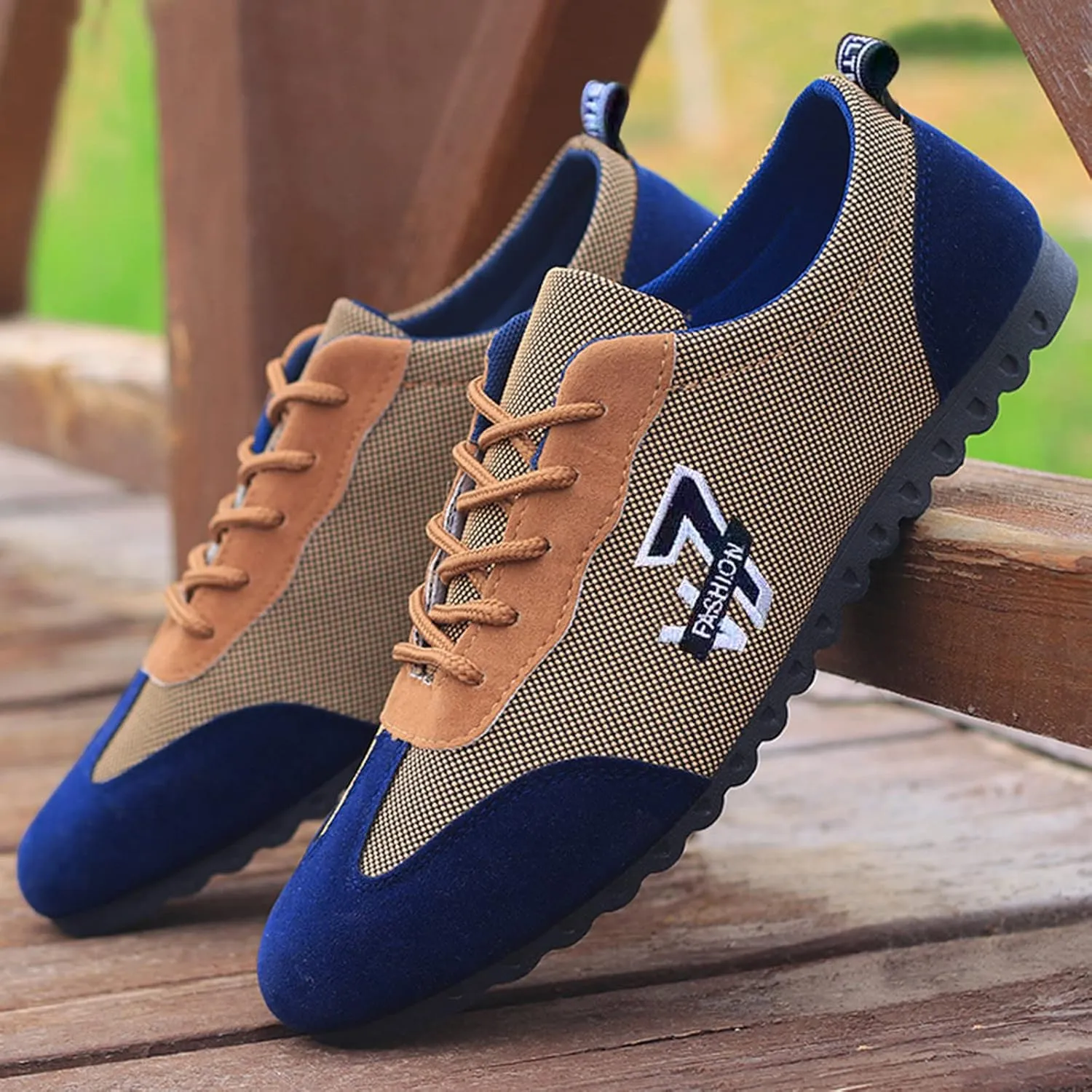 Fashion All Season Men Casual Shoes Flat Non Slip Sole Lace Up Breathable and Comfortable Mens Boots Tan Shoes