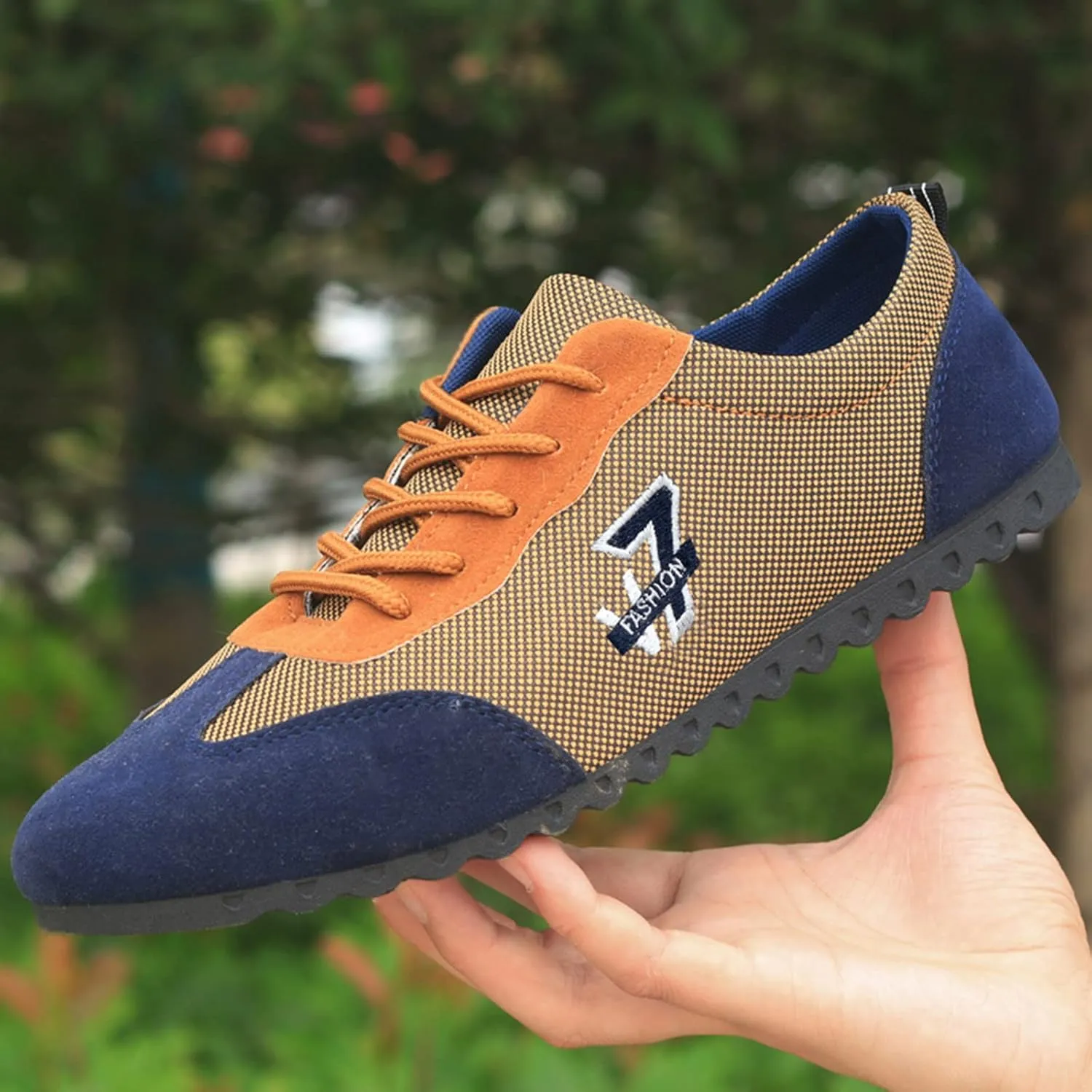Fashion All Season Men Casual Shoes Flat Non Slip Sole Lace Up Breathable and Comfortable Mens Boots Tan Shoes