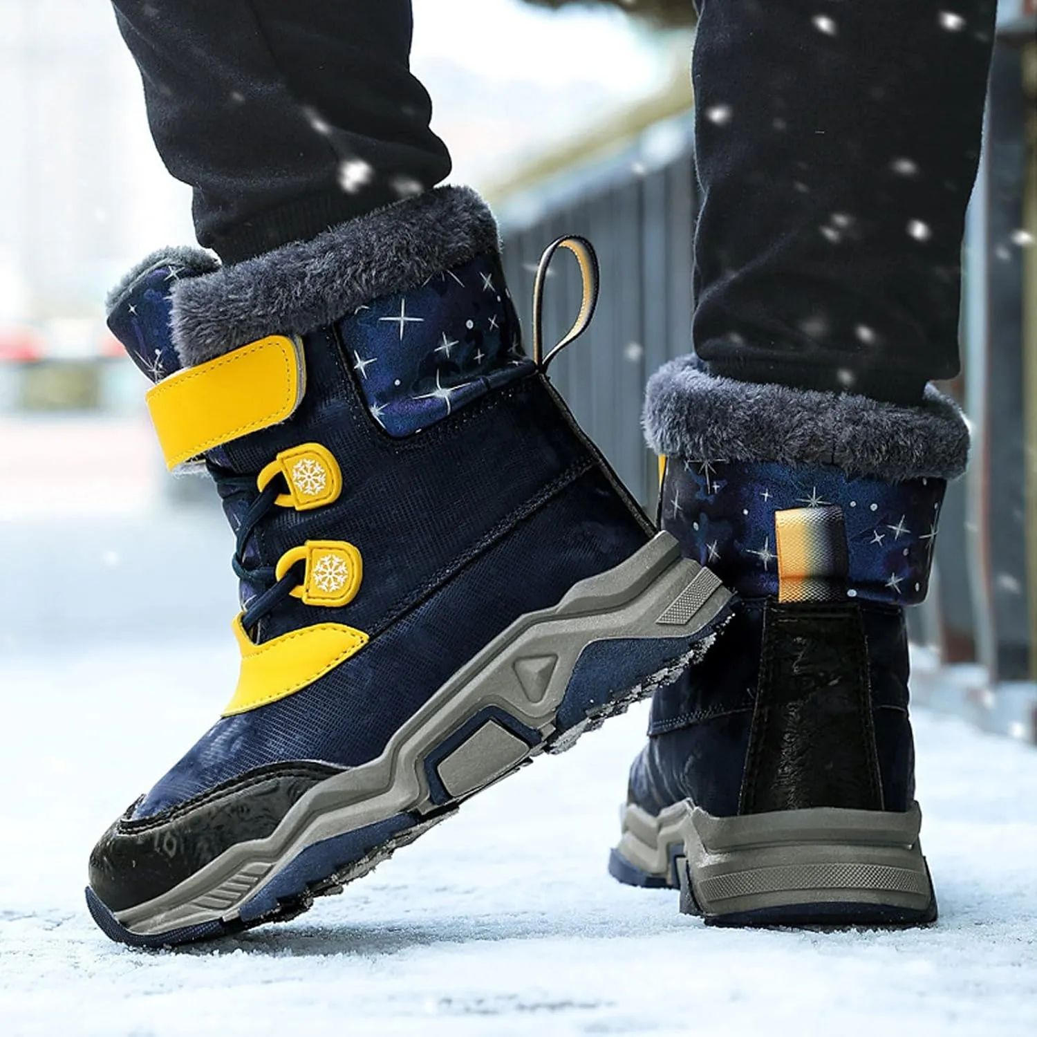 Fashion Big Kids Winter Water Proof Flat Keep Warm Snow Boots Comfortable Mid Boots Shoes Shoes Girls Size 6 7 by Boots
