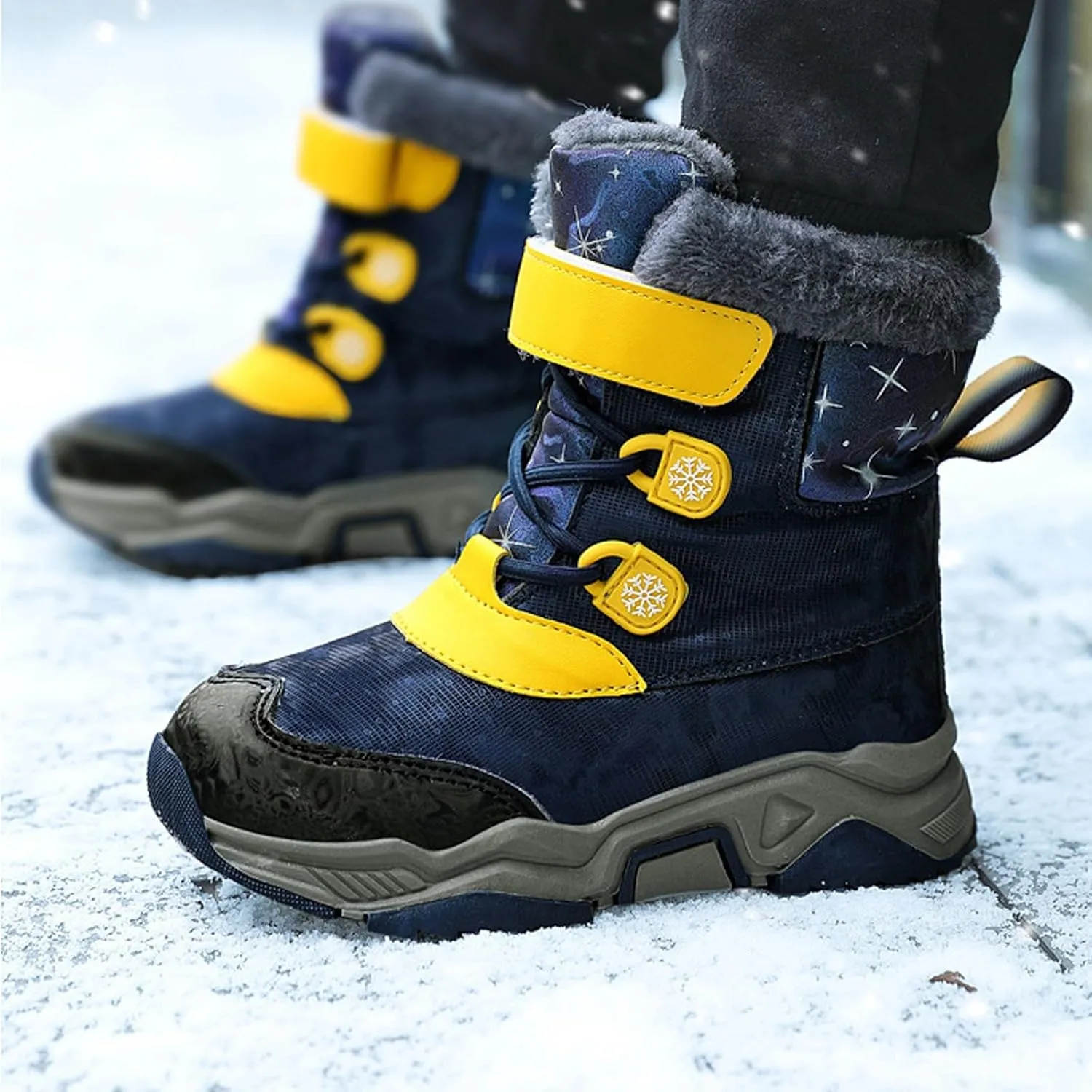 Fashion Big Kids Winter Water Proof Flat Keep Warm Snow Boots Comfortable Mid Boots Shoes Shoes Girls Size 6 7 by Boots