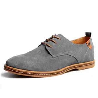 Fashion men casual shoes new spring men flats lace up male suede oxfords men leather shoes zapatillas hombre