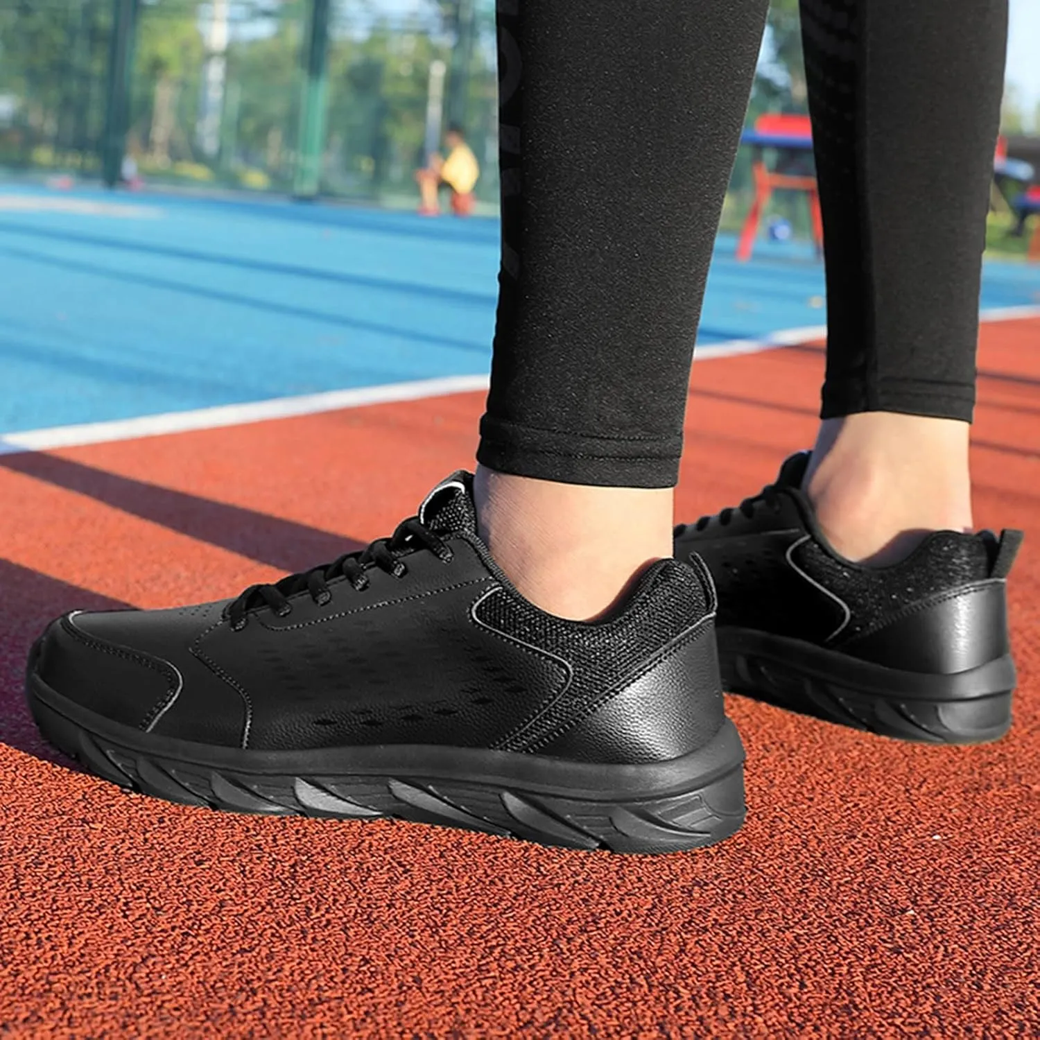 Fashion Men Sports Shoes Flat Lightweight Lace Up Solid Color Comfortable Casual Sneaker Boots Men
