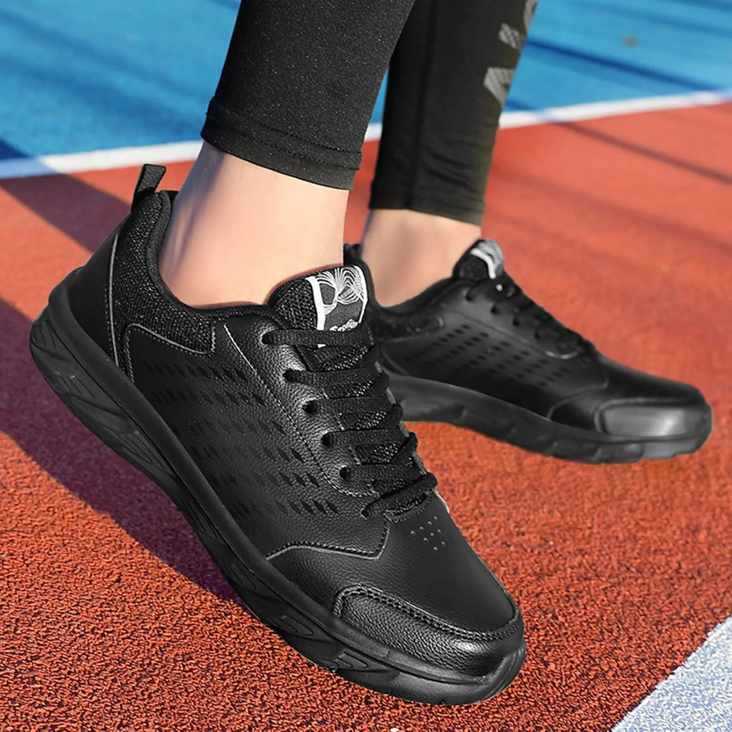 Fashion Men Sports Shoes Flat Lightweight Lace Up Solid Color Comfortable Casual Sneaker Boots Men