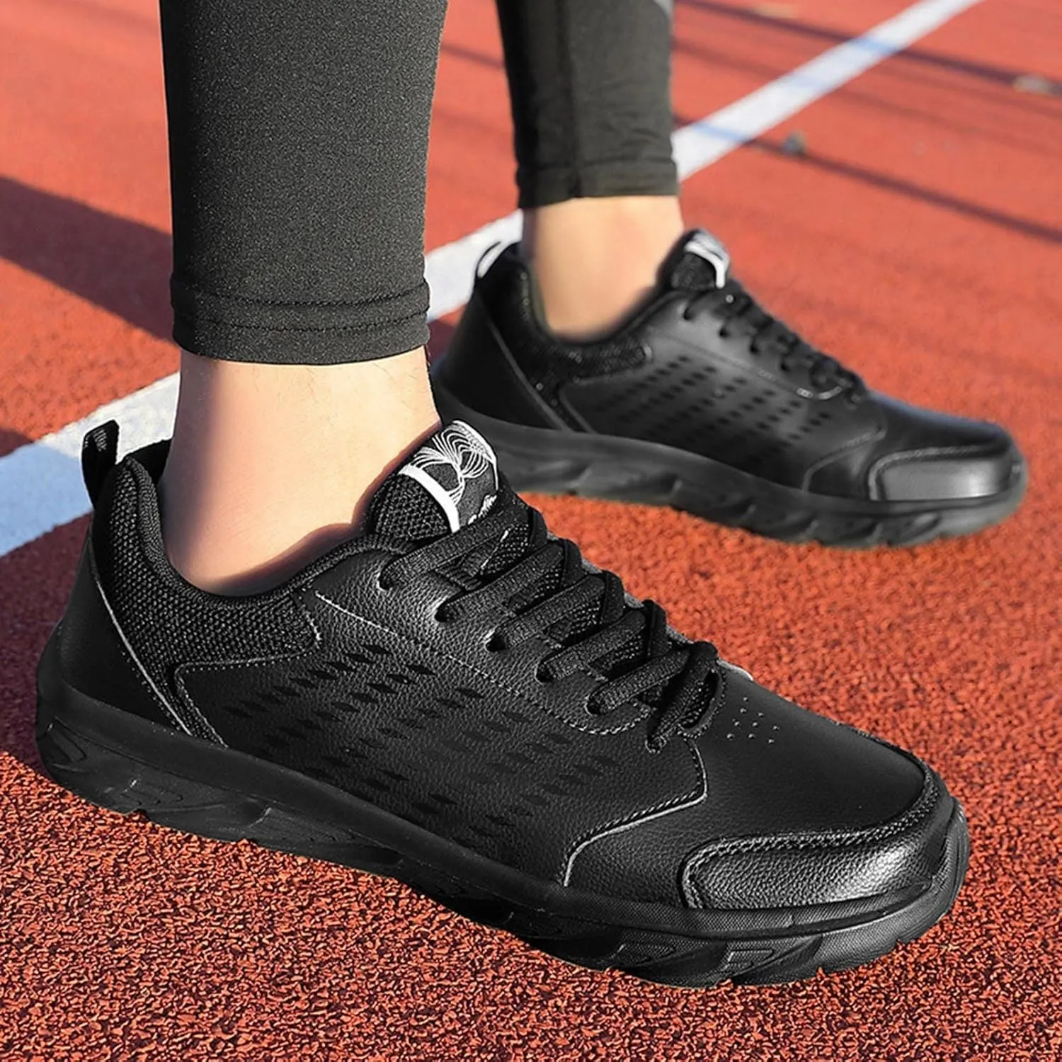 Fashion Men Sports Shoes Flat Lightweight Lace Up Solid Color Comfortable Casual Sneaker Boots Men