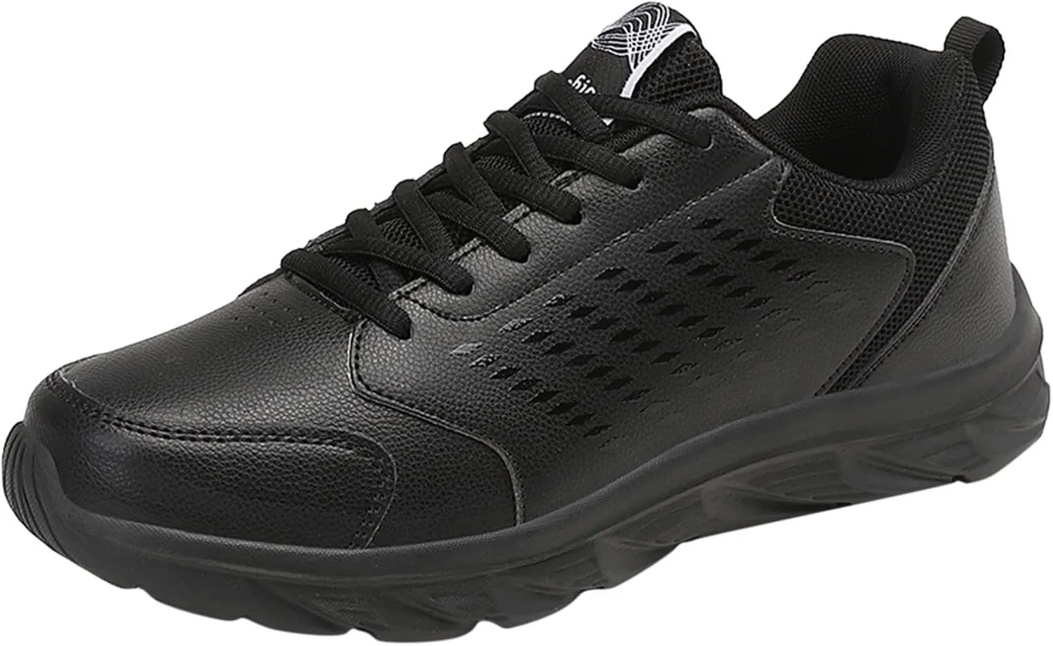 Fashion Men Sports Shoes Flat Lightweight Lace Up Solid Color Comfortable Casual Sneaker Boots Men