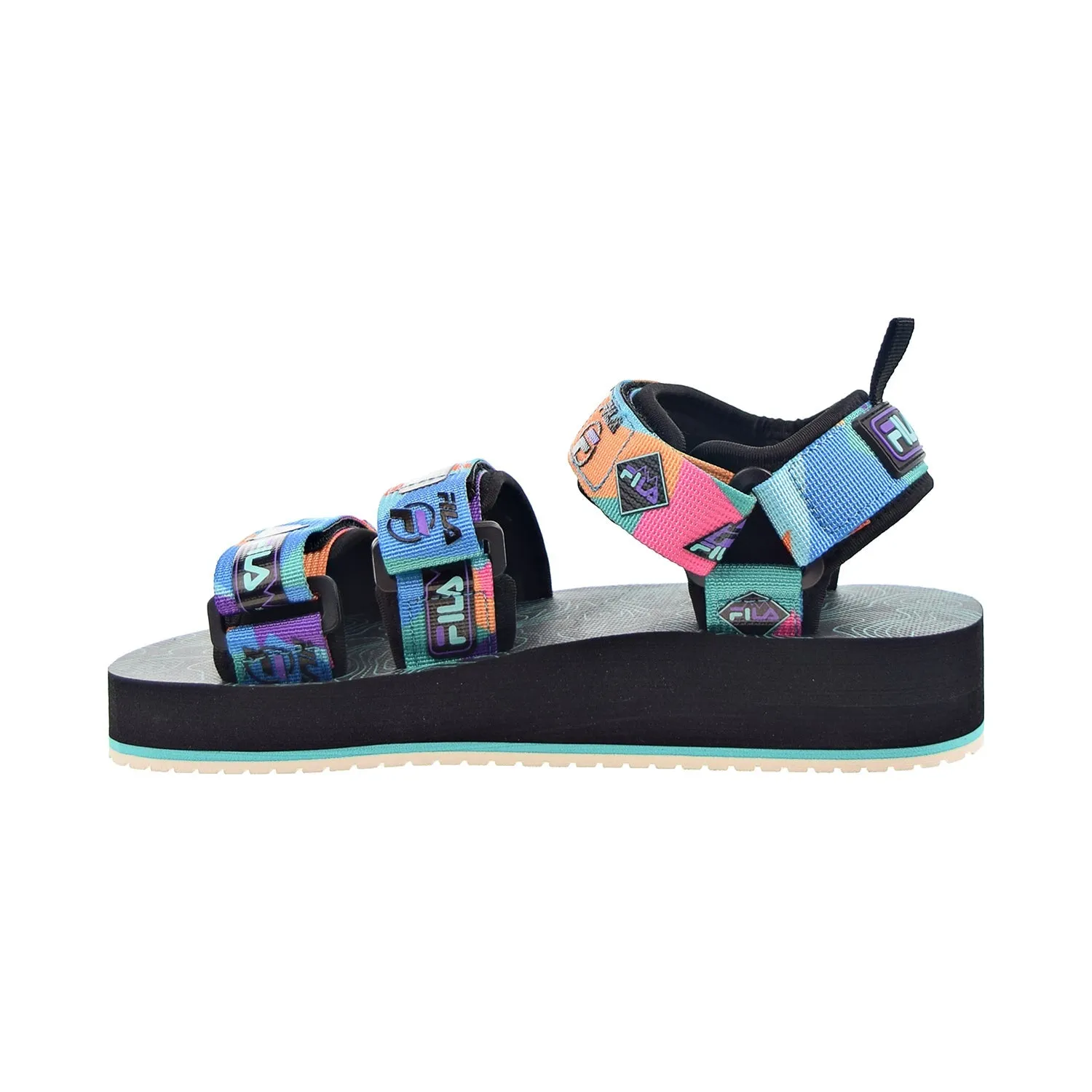 Fila Drifter DNS '90s Hiking Men's Sandals Black-Electric Purple-Red Orange