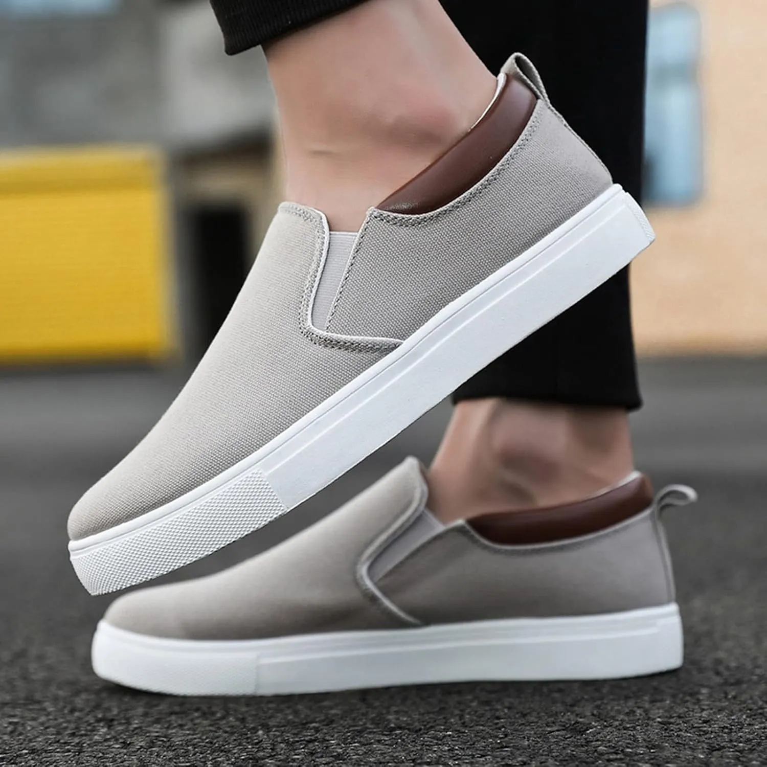 Foot Comfortable Men's Flat-Bottomed Fashionable Shoes Running Men's Sneaker Crease Shoes