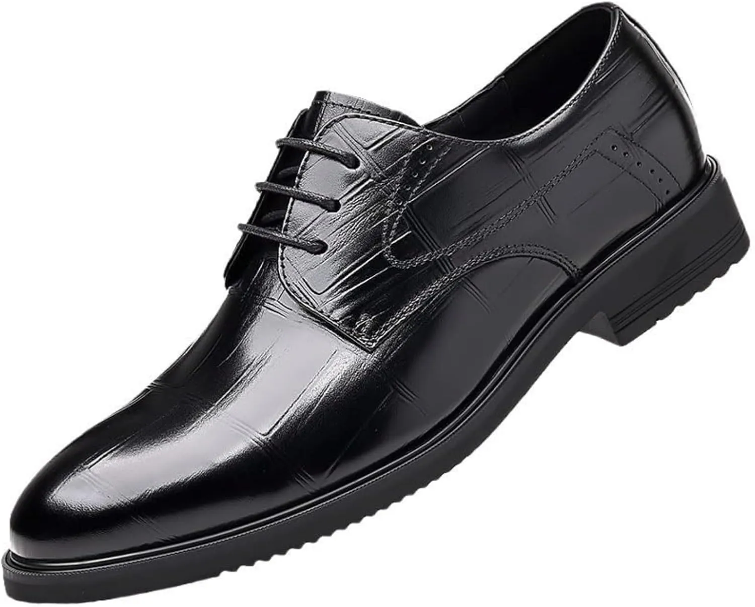 Formal Leather Shoes for Men Business Fashion Shoes Leather Men's Leisure Men's Leather Shoes Men's Classic Lace Up Oxfords Dress Shoes Faux Patent Leather Tuxedo New