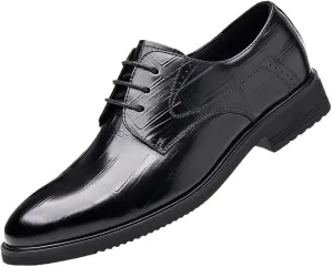 Formal Leather Shoes for Men Business Fashion Shoes Leather Men's Leisure Men's Leather Shoes Men's Classic Lace Up Oxfords Dress Shoes Faux Patent Leather Tuxedo New