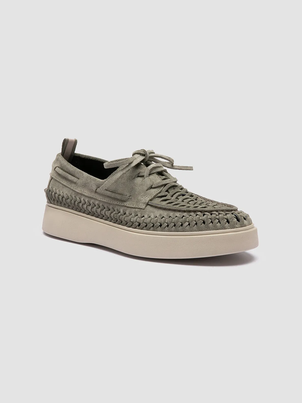 FRAME 106 - Green Suede Derby Shoes