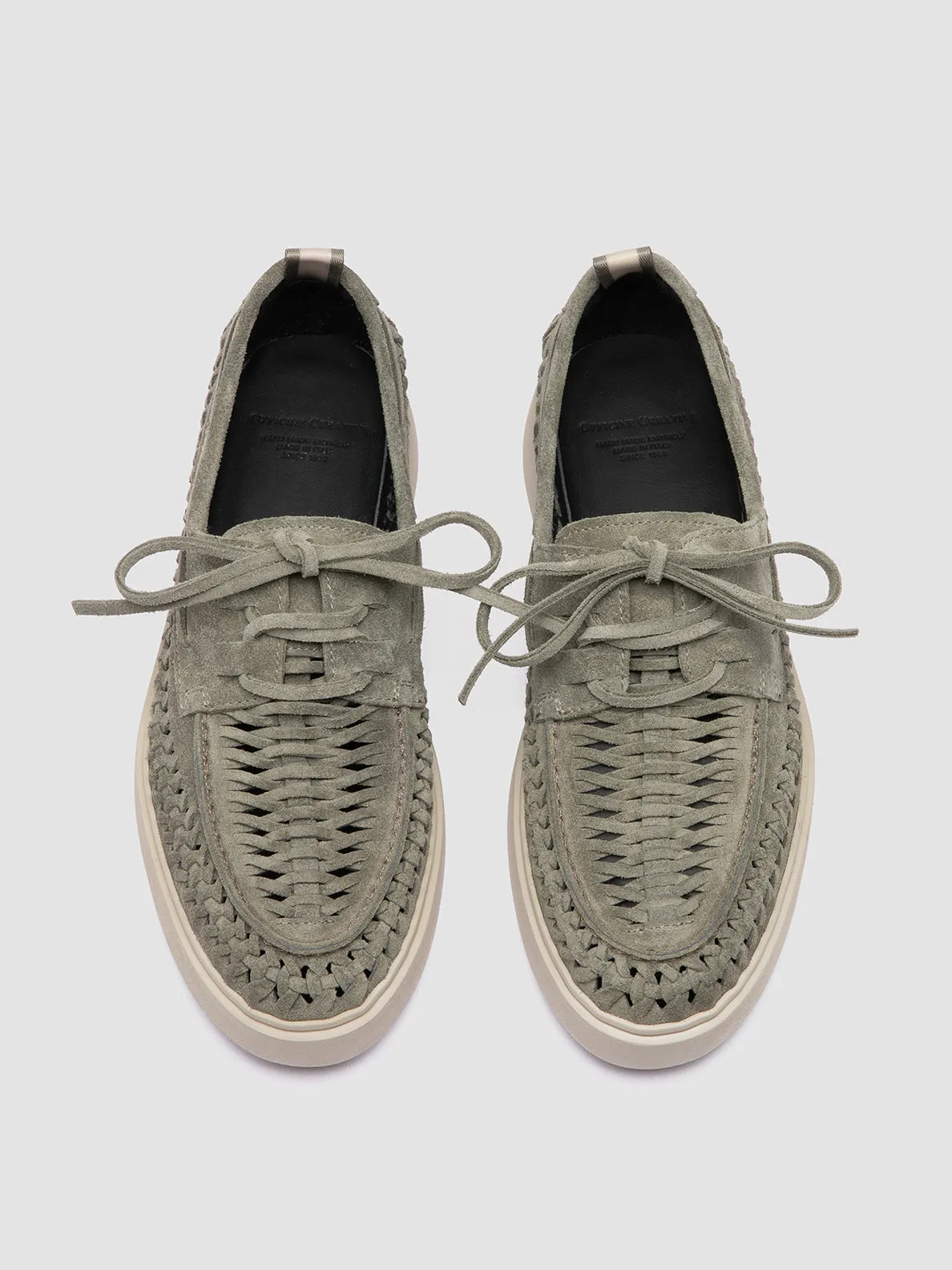 FRAME 106 - Green Suede Derby Shoes