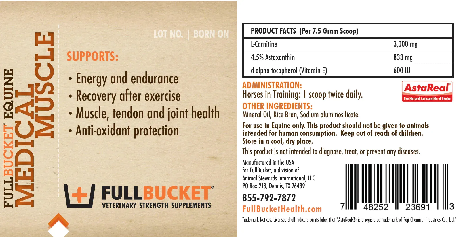 Fullbucket Medical Muscle Recovery, 450gm