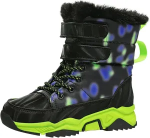Fuzzy Booties For Childrens Winter Warm Open Toe Non Slip Boots Shoes Boys Kids Outdoor Non Slip Flat Shoes Fashion