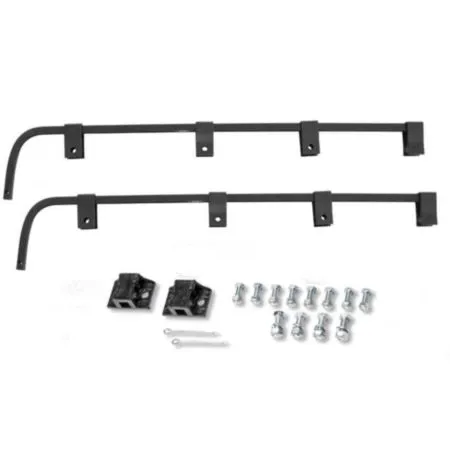 GBT GT-2725B Globetech Straight Square Bar Mud Flap Hanger (Pair, w/ Hardware)