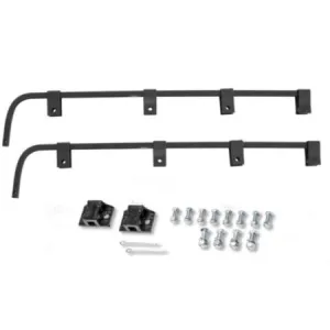 GBT GT-2725B Globetech Straight Square Bar Mud Flap Hanger (Pair, w/ Hardware)