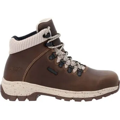 Georgia Women's Eagle Trail 5" Waterproof Alloy Toe Hiker Boot -Brown- GB00556