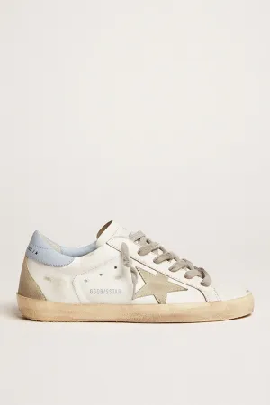 GG Superstar Leather Trainers in White and Powder Blue