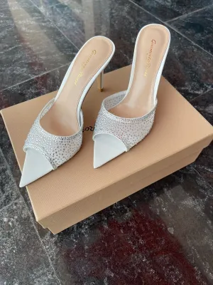 Gianvito Rossi High Heel Crystal Slippers