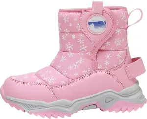 Girls Boys Snow Boots Outdoor Warm Comfortable Non Slip Mid Calf Padded Small Big Kids Winter Shoes Boots Girls Size 3