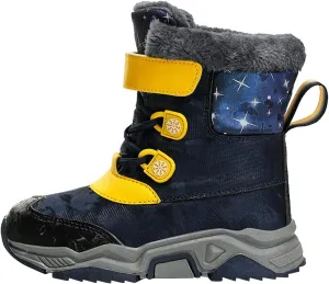 Girls Boys Snow Boots Wterproof Outdoor Warm Cozy Anti-Slip Mid Calf Faux Fur Liing Shoes for Little/Big Kids