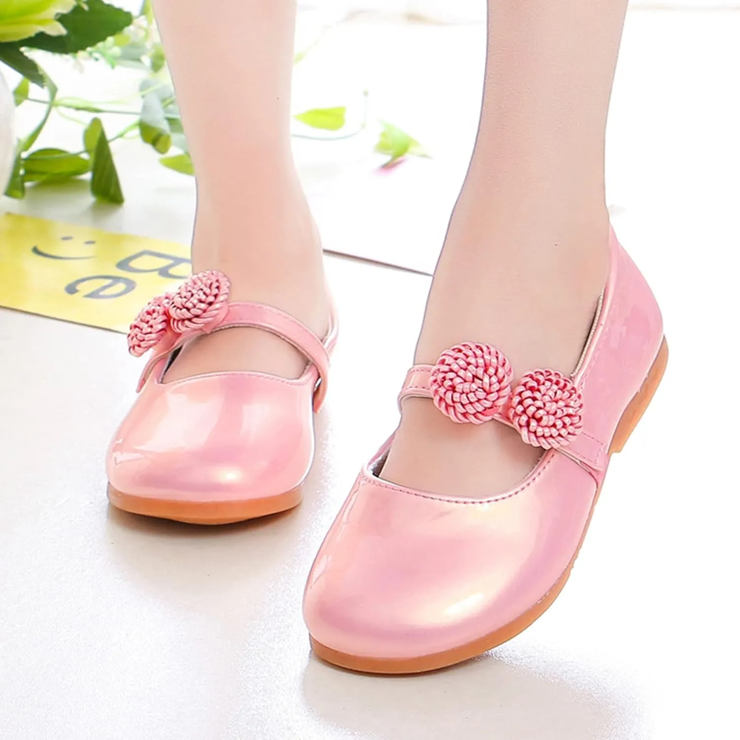Girls Medium Children Shoes White Leather Shoes Bowknot Girls Princess Shoes Single Shoes Performance Jelly Shoes Girls