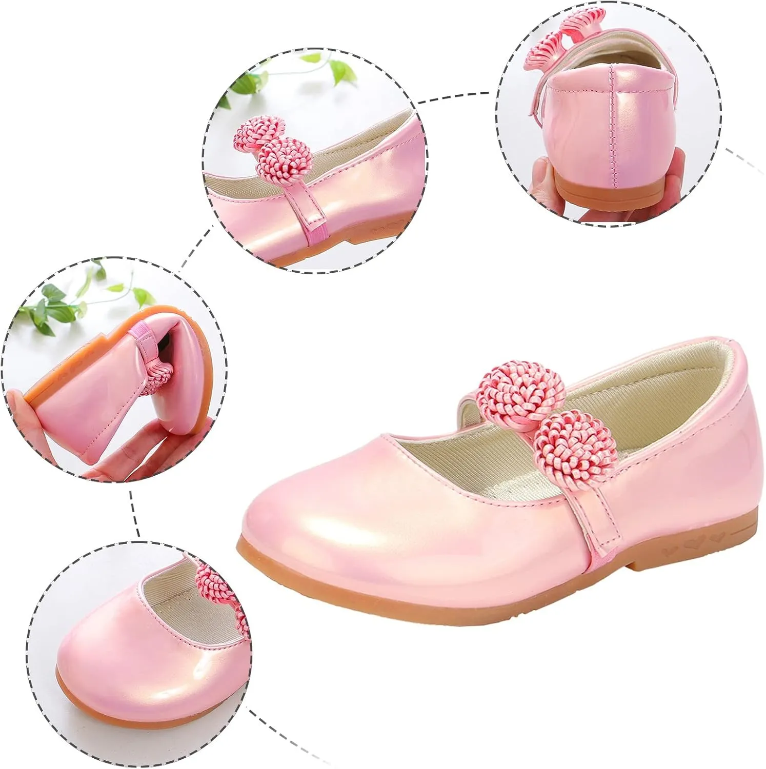 Girls Medium Children Shoes White Leather Shoes Bowknot Girls Princess Shoes Single Shoes Performance Jelly Shoes Girls
