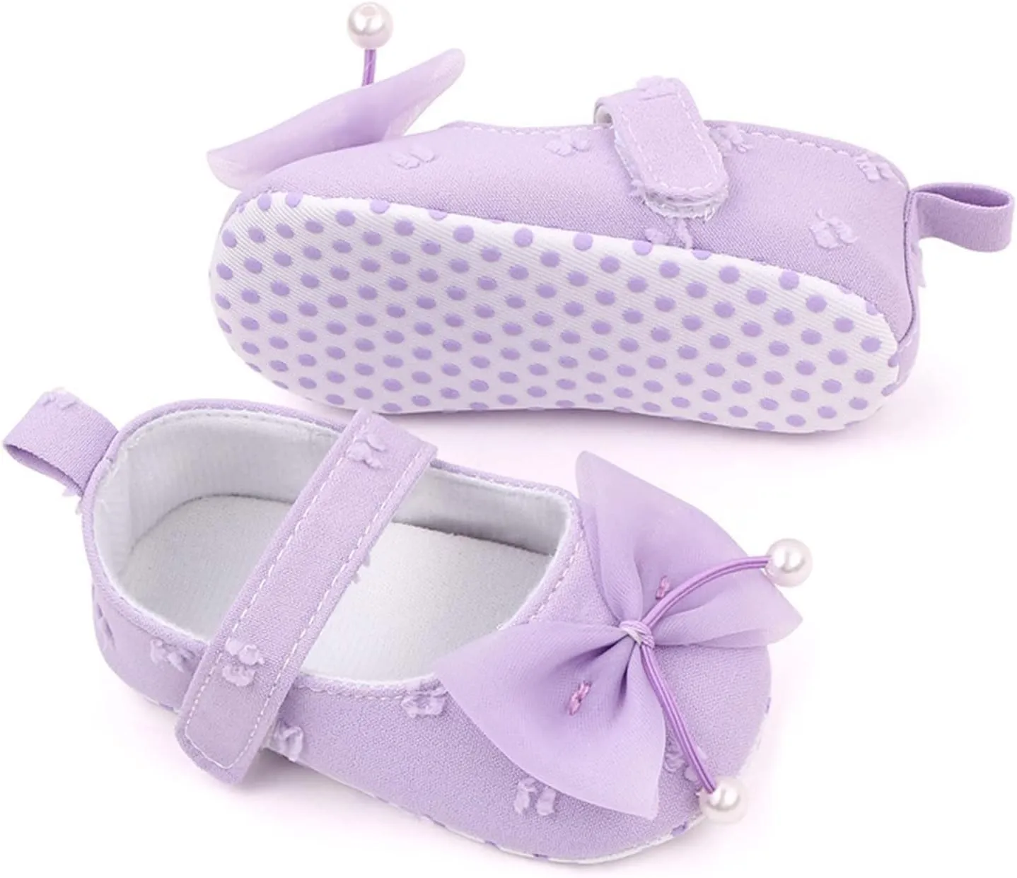Girls Sandals Kids Bowknot Canvas Solid Color Lightweight Sock Shoes Children Princess Dress Shoes with Hook for Party