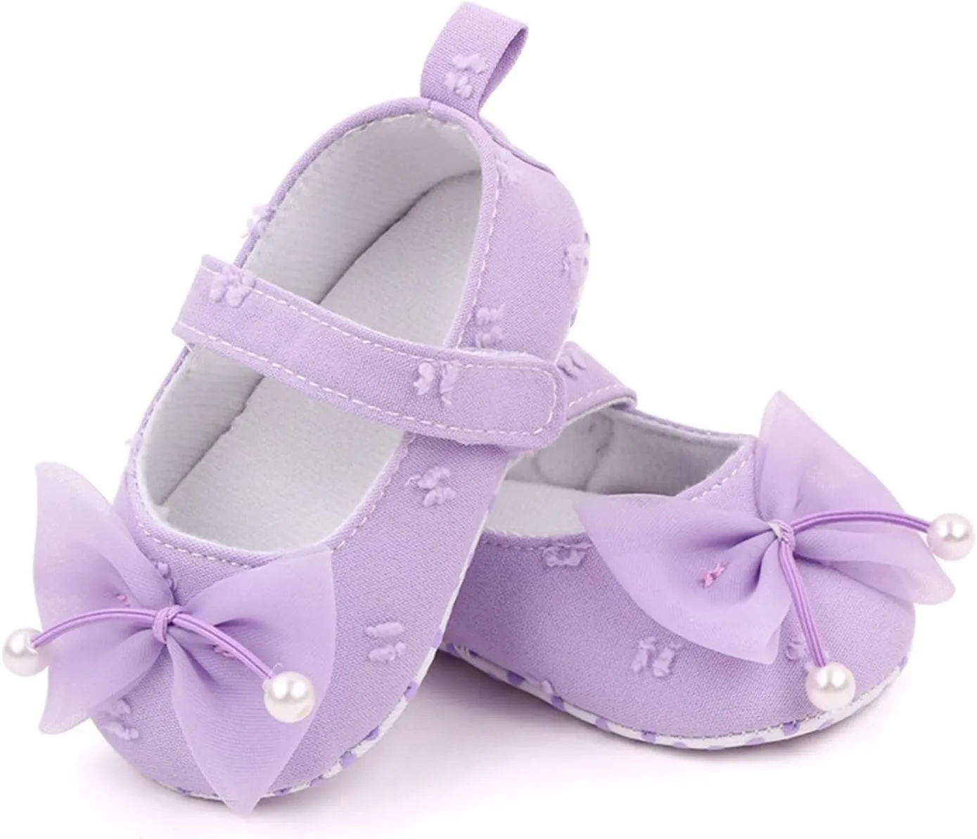 Girls Sandals Kids Bowknot Canvas Solid Color Lightweight Sock Shoes Children Princess Dress Shoes with Hook for Party