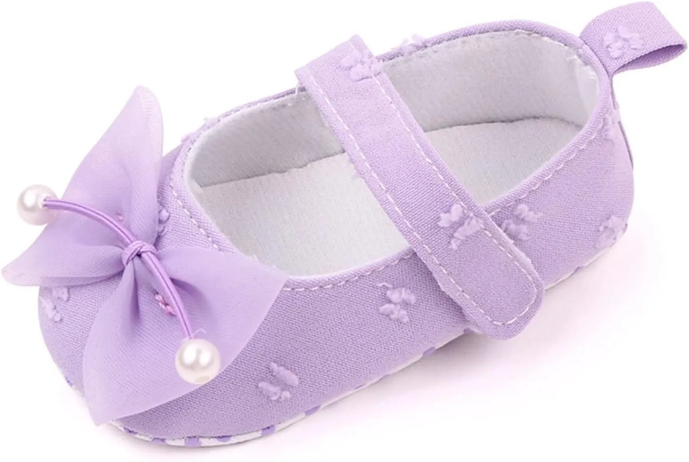 Girls Sandals Kids Bowknot Canvas Solid Color Lightweight Sock Shoes Children Princess Dress Shoes with Hook for Party