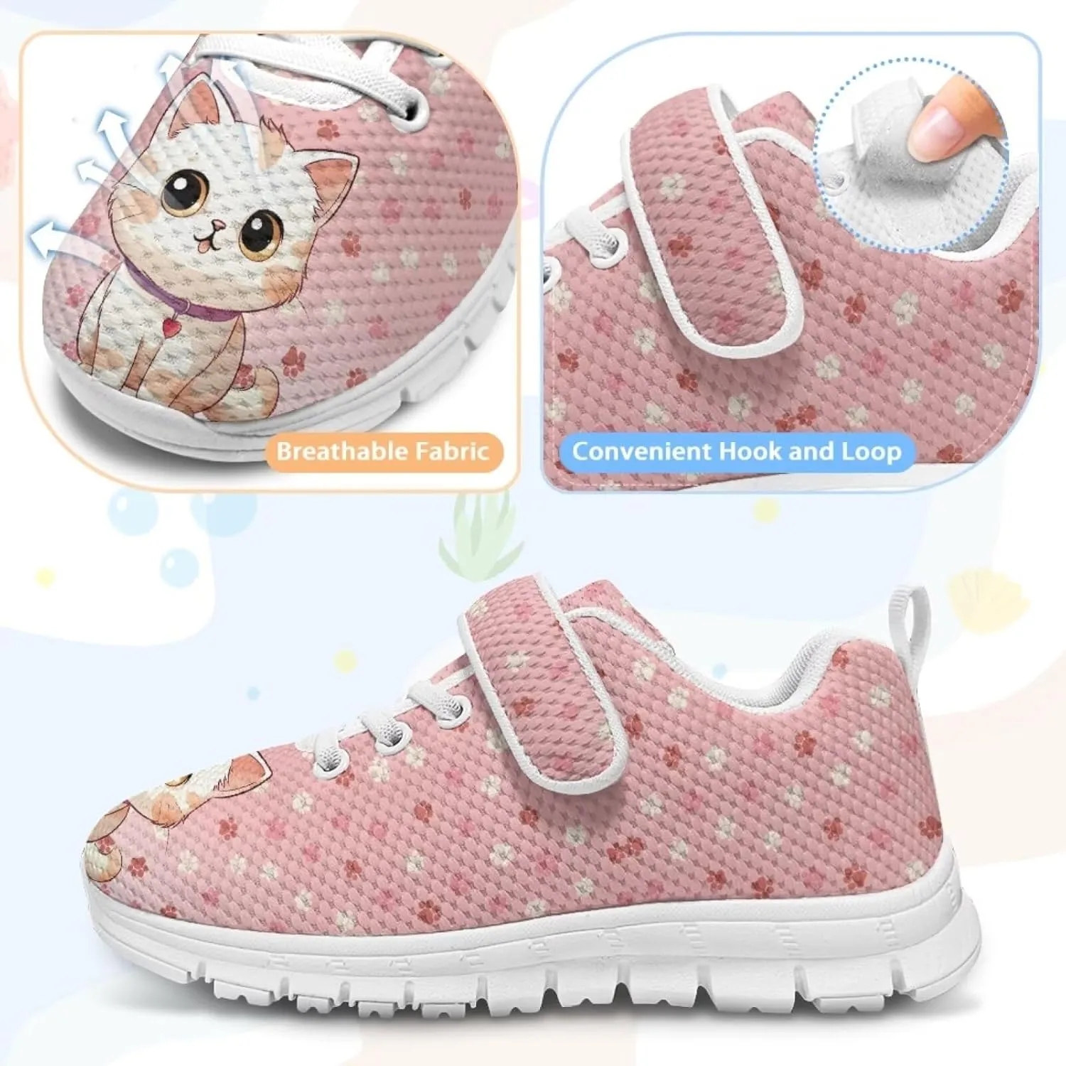 Girls Tennis Shoes Kids School Sneakers Trendy Running Athletic Shoes