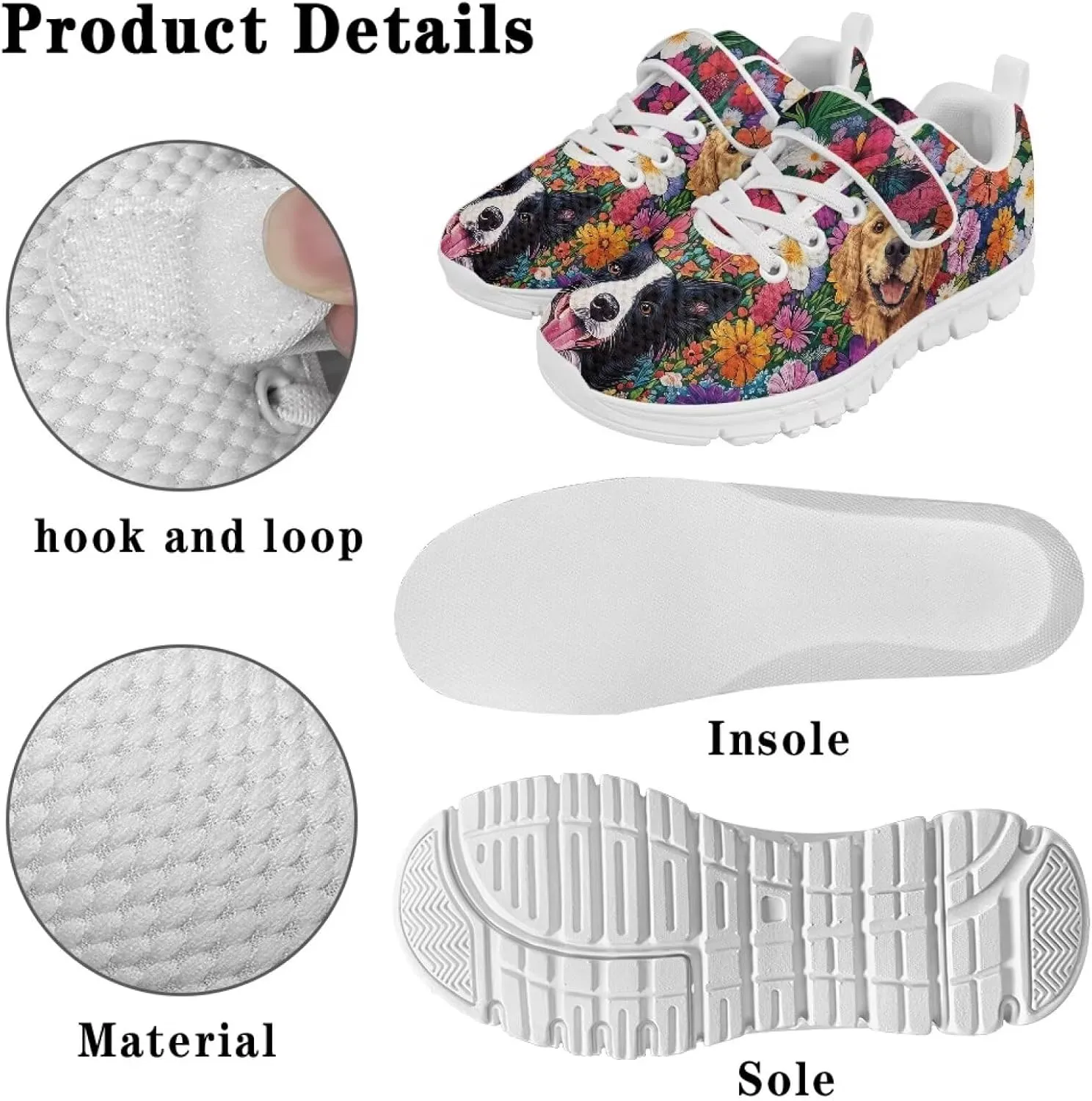 Girls Tennis Shoes Kids School Sneakers Trendy Running Athletic Shoes
